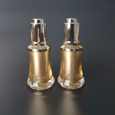 Empty 15ml Acrylic Pressing Pump Dropper Bottles For Essential Oil