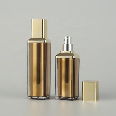 50ml Double Layer Acrylic Airless Cosmetic Bottles With Oblique Shoulder