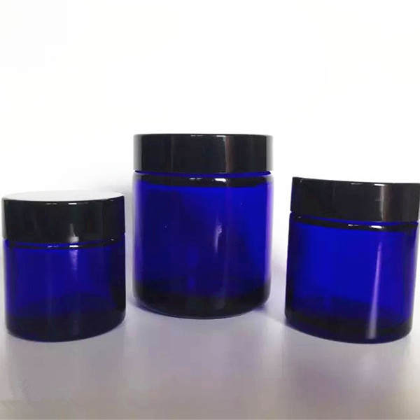 Custom Glass Cosmetic Cream Jar Purple 15g 30g With Screw Cap