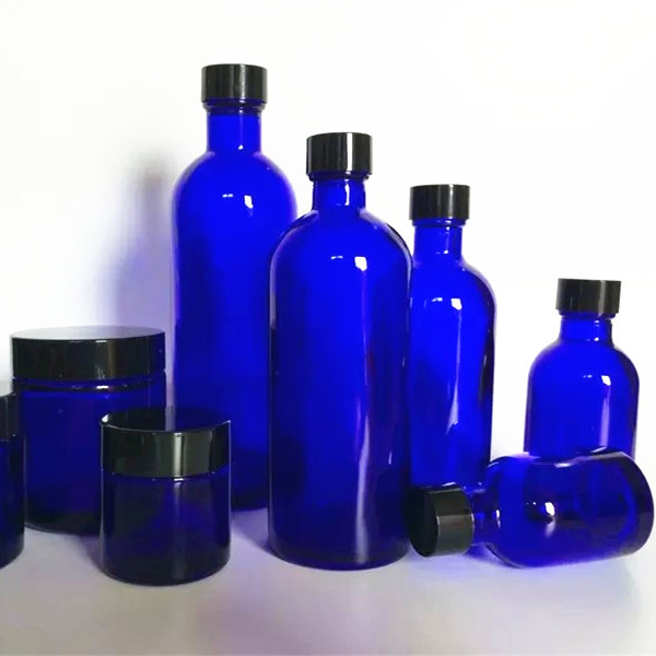 Eco Friendly 30ml Glass Boston Bottles Purple With Screw Caps