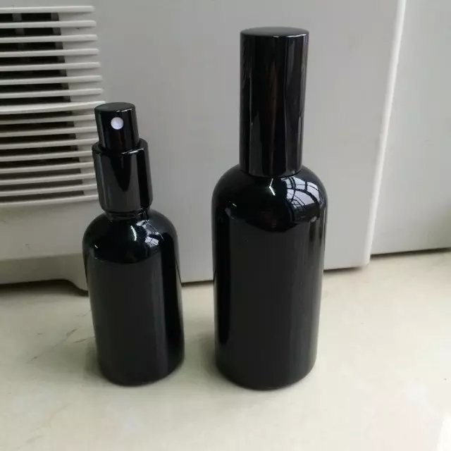 Glass Airless Pump Bottles Fine Mist Sprayer Black Atomizer