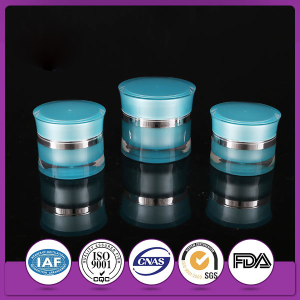 15G Luxury Waist Empty Plastic Jar For Skin Care Cream Acrylic Cream Jar