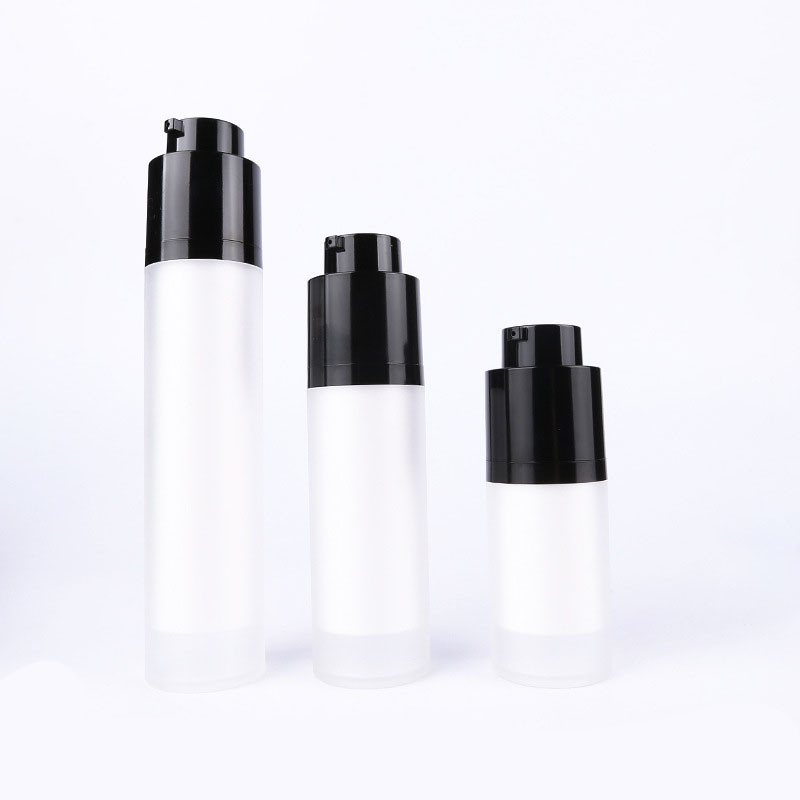PMMA Airless Cosmetic Bottles Rotary Pump Lotion Cream Plastic Bottle 15ml 30ml 50ml