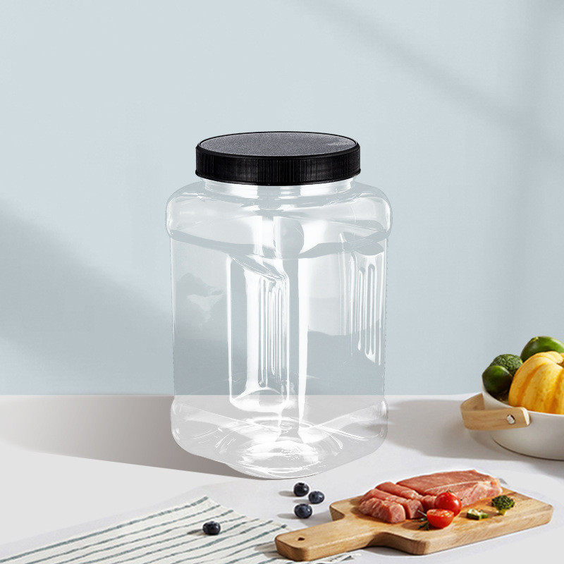 Custom Clear White Plastic PET Jar With Lid Wide Mouth Cosmetic Containers 2900ML