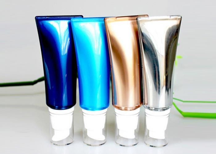 Tube Style Airless Cosmetic Bottles Shiny Plastic  30ml 35ml Empty PP