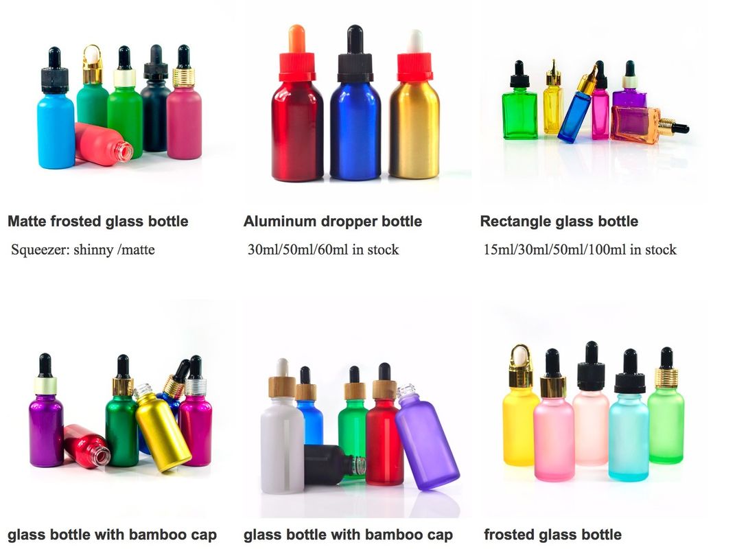 1oz 50ml Cosmetic Glass Bottles With Glass Pipette For Essential Oil  OEM