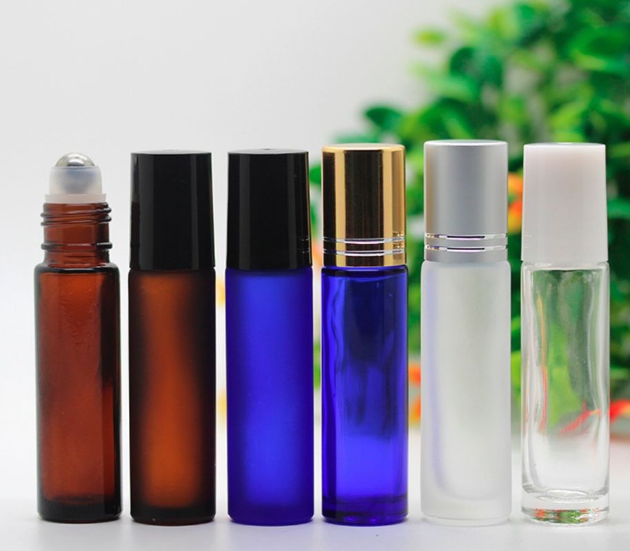Custom Cosmetic 5ml Roll On Perfume Bottles , Plastic Empty Rollerball Containers