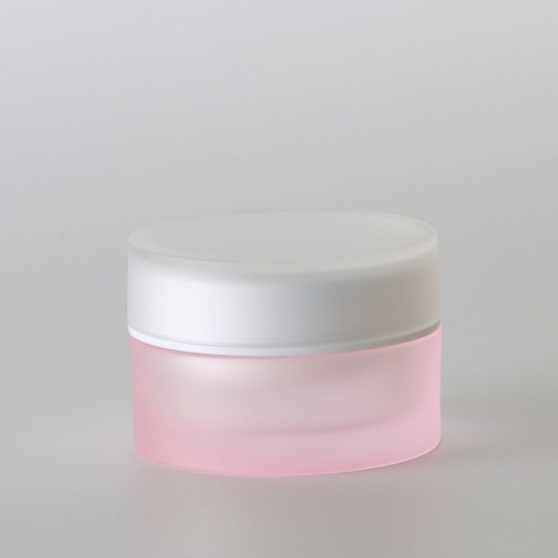 Pink Plastic Cosmetic Cream Jars 50g 20ml Acrylic Material In Round Shape