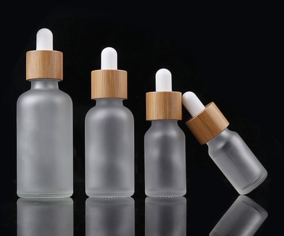 Bamboo Cap Beauty Product Containers 30ml 50g 100g Laser Engrave Printing