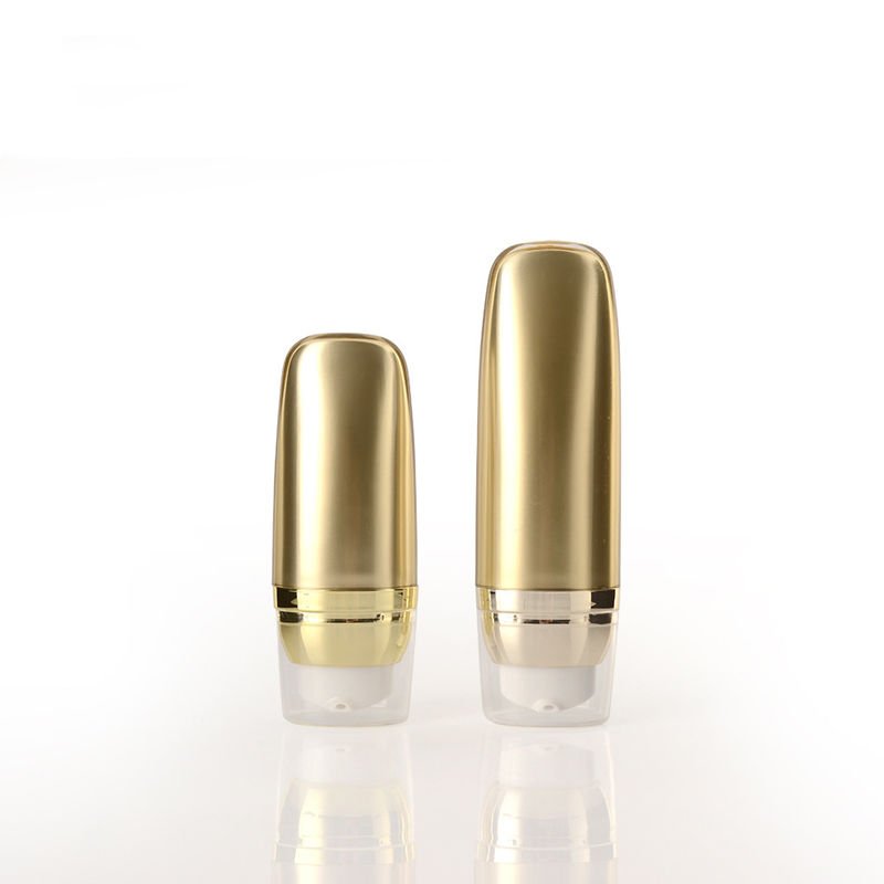 15ml 30ml 50ml Gold Plastic Cosmetic Containers Making Up Bottles ISO90001