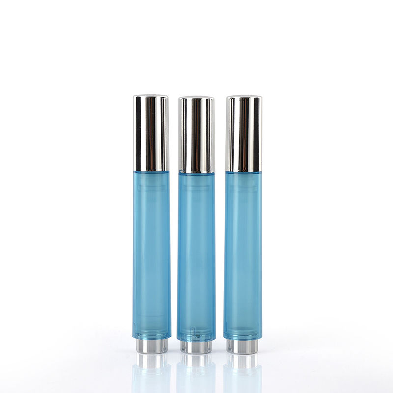 Luxury Empty Foundation Bottle With Pump 10ml 15ml Blue Plastic Acrylic PMMA Plating Cap