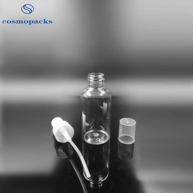 Transparent Plastic PET Airless Cosmetic Bottles 15ml 30ml 50ml 60ml HJ-706