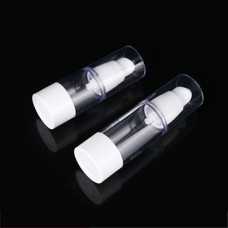 Clear White Empty Airless Cosmetic Bottles 15ml / 100ml Lotion Pump Bottle