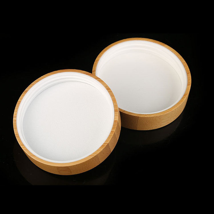 Different Sizes Plastic Cream Jar With Bamboo Lid