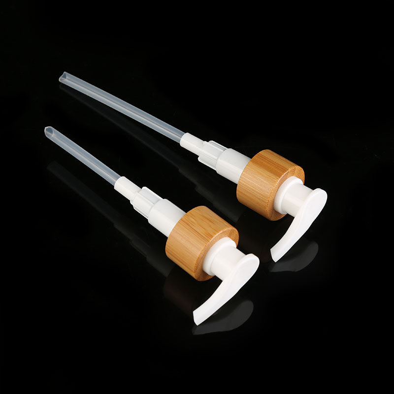 White Bamboo Shell Screw Lotion Pump
