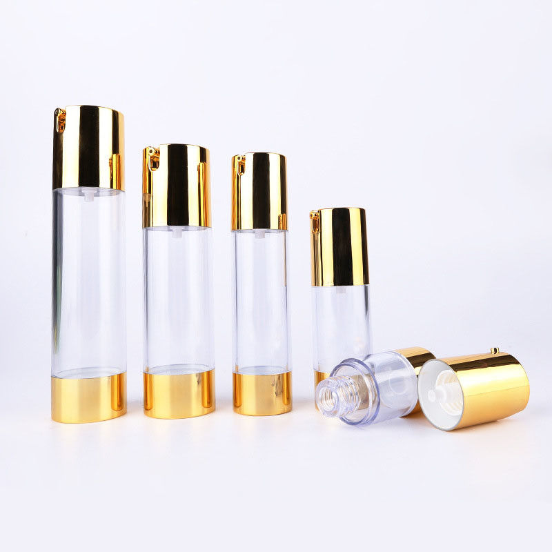 Innovative PP 60ml 2oz Gold Airless Cosmetic Pump Bottle