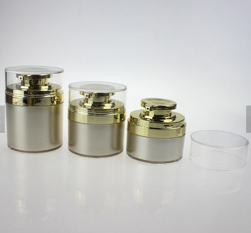 Free sample 15g 30g 50g acrylic white and silver cosmetic cream airless jar