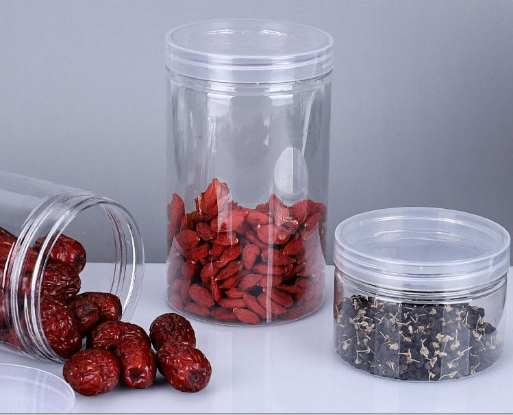 100ml 300ml 500ml Empty Clear PET Jar With Aluminum Plastic Screw Lid